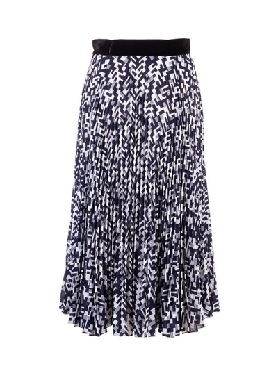 Shop Prada Women's Blue Polyester Skirt