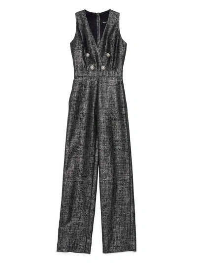 Shop Balmain Women's Black Wool Jumpsuit