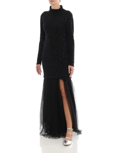 Shop Fabiana Filippi Women's Black Wool Dress