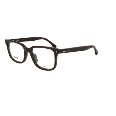 Shop Fendi Men's Brown Acetate Glasses