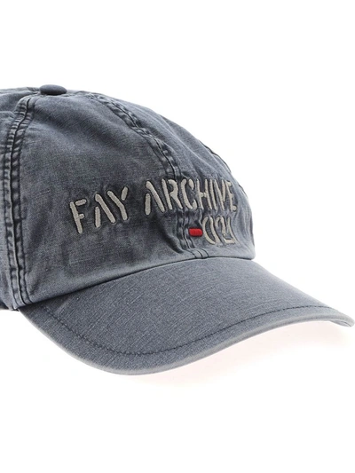 Shop Fay Men's Grey Cotton Hat