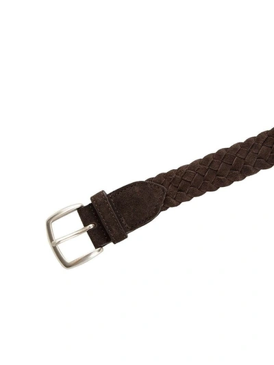 Shop Andrea D'amico Men's Brown Leather Belt