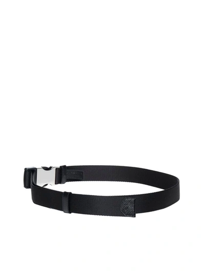 Shop Prada Men's Black Polyamide Belt