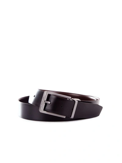 Shop Calvin Klein Men's Black Leather Belt