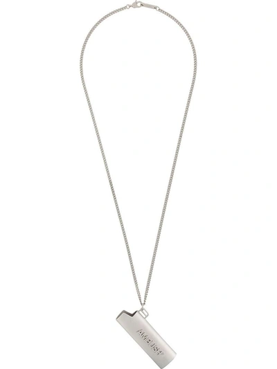 Ambush Lighter Pendant Brass Necklace In Silver