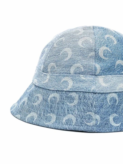 Shop Marine Serre Men's Light Blue Cotton Hat