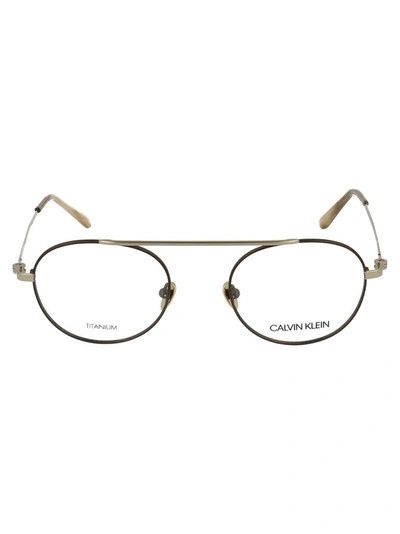 Shop Calvin Klein Men's Gold Metal Glasses