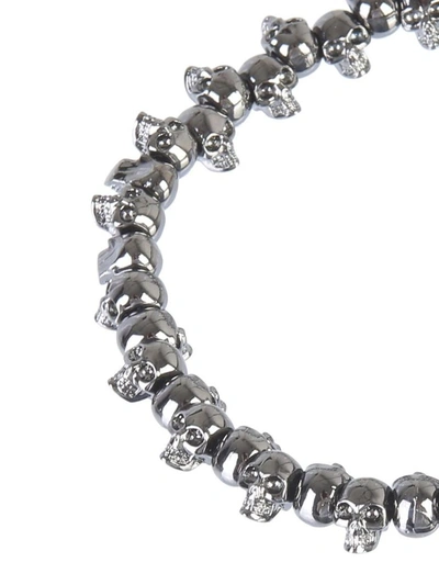 Shop Alexander Mcqueen Men's Silver Metal Bracelet