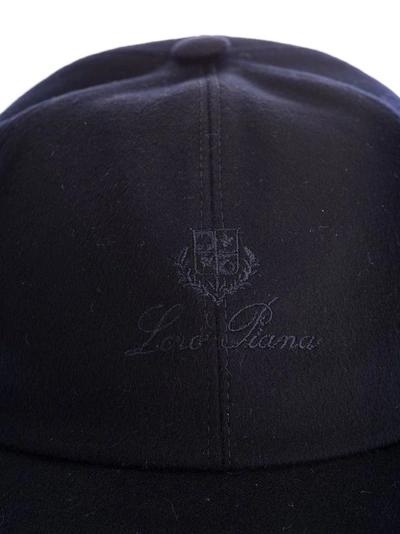 Shop Loro Piana Men's Blue Cashmere Hat