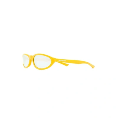 Shop Balenciaga Men's Yellow Acetate Sunglasses