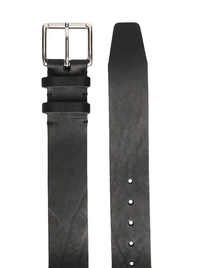 Shop Ami Alexandre Mattiussi Men's Black Leather Belt
