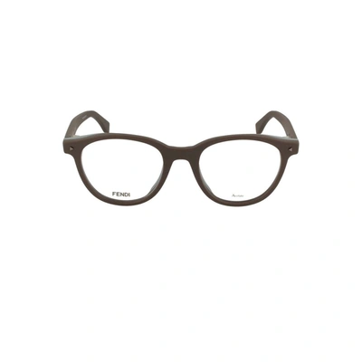 Shop Fendi Men's Brown Acetate Glasses