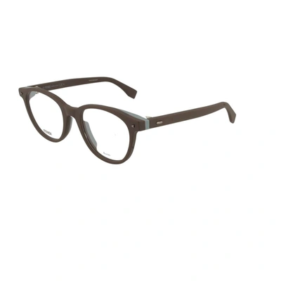 Shop Fendi Men's Brown Acetate Glasses