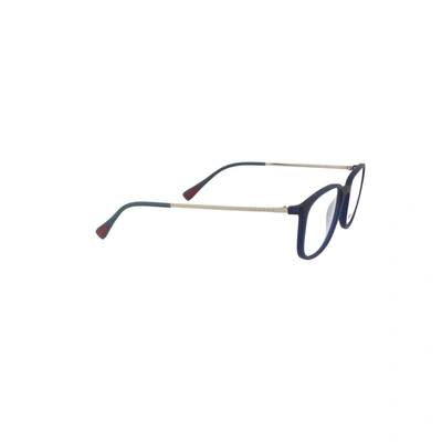 Shop Prada Men's Blue Acetate Glasses