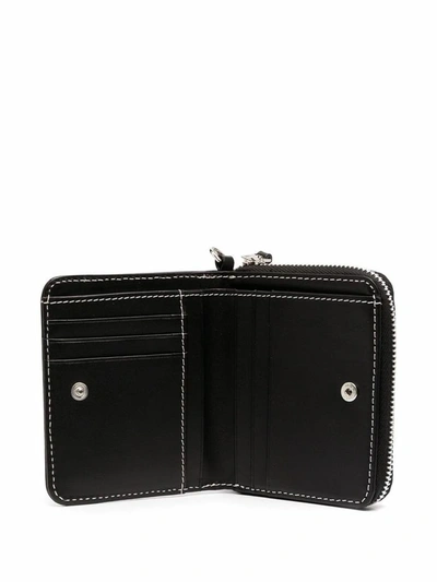 Shop Ami Alexandre Mattiussi Men's Black Leather Wallet