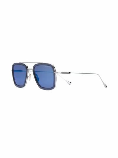 Shop Dita Men's Blue Metal Sunglasses