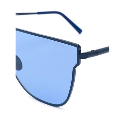 Shop Super By Retrofuture Men's Blue Metal Sunglasses