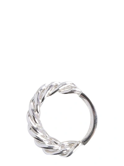 Ambush Engraved-logo Chain-link Ring In Silver