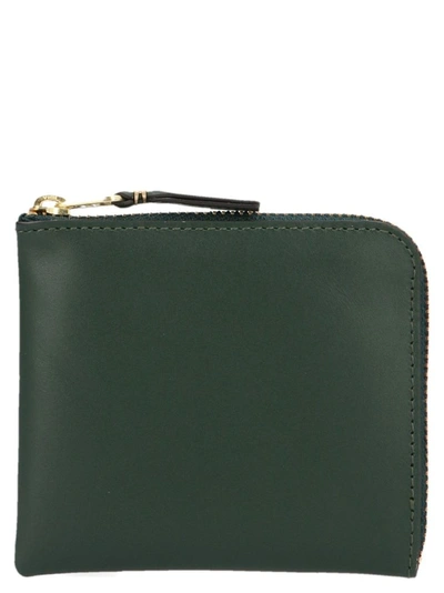 Shop Comme Des Garçons Men's Green Leather Wallet