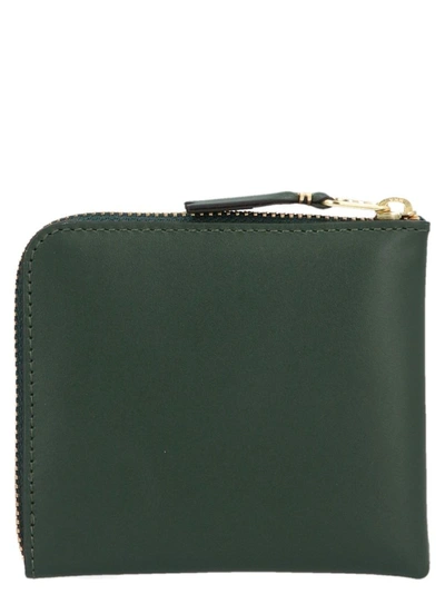 Shop Comme Des Garçons Men's Green Leather Wallet