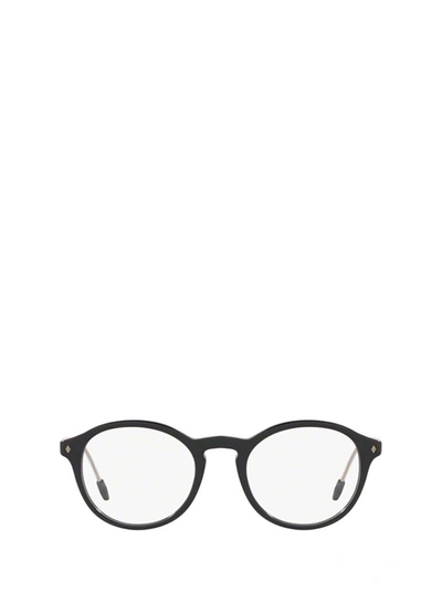 Shop Giorgio Armani Men's Black Acetate Glasses