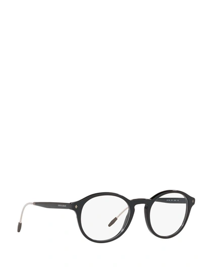 Shop Giorgio Armani Men's Black Acetate Glasses