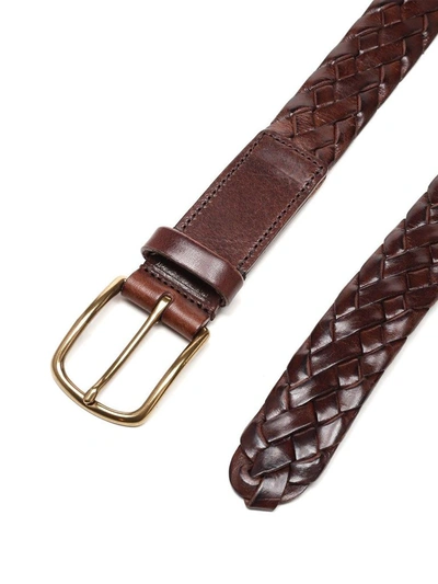 Shop Officine Creative Men's Brown Leather Belt