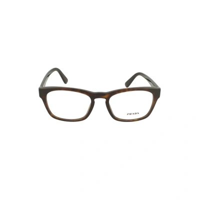 Shop Prada Men's Brown Acetate Glasses