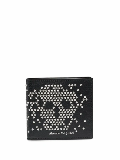 Shop Alexander Mcqueen Men's Black Leather Wallet