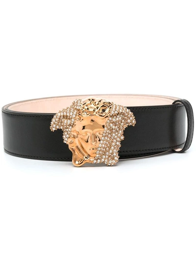 Shop Versace Men's Black Leather Belt