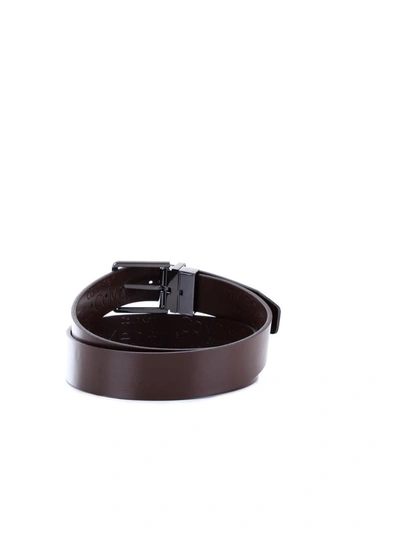 Shop Calvin Klein Men's Brown Leather Belt