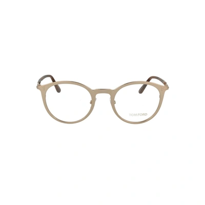 Shop Tom Ford Men's Beige Metal Glasses