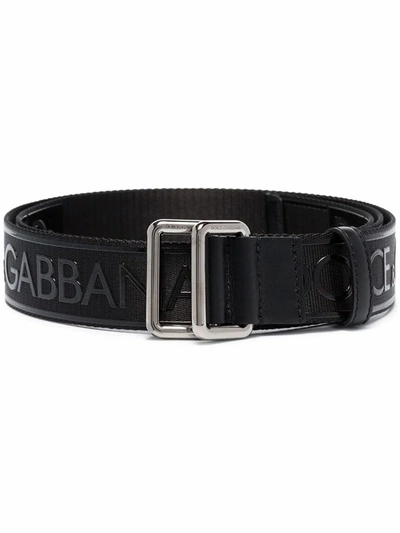 Shop Dolce E Gabbana Men's Black Polyester Belt