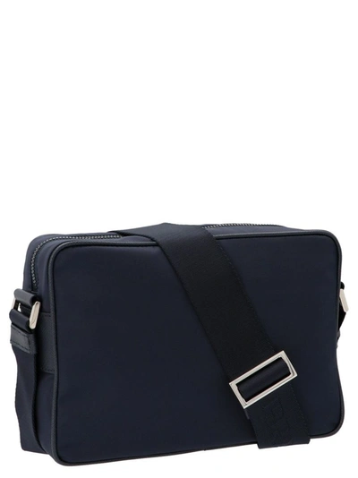 Shop Prada Men's Blue Other Materials Messenger Bag