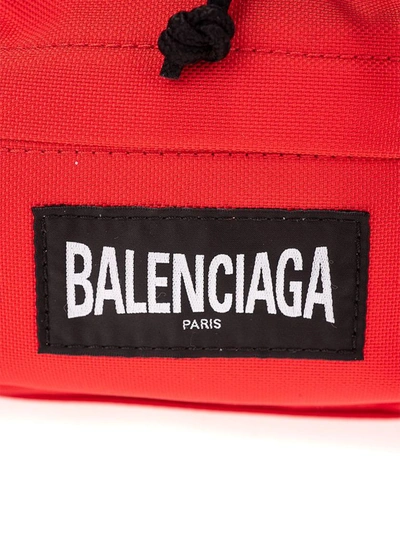 Balenciaga Mini Oversize Backpack In Red Tech Canvas In Red