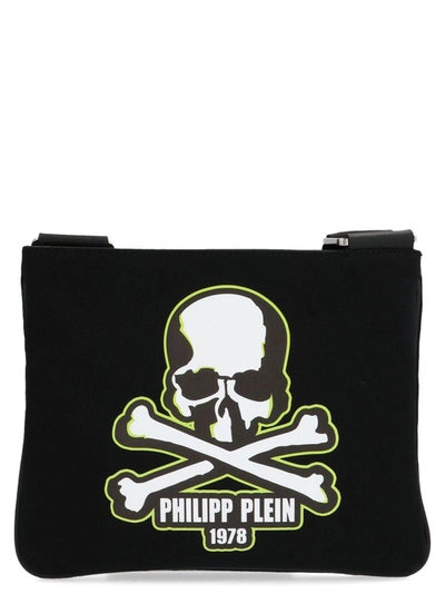 Shop Philipp Plein Men's Black Polyester Messenger Bag