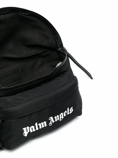 Shop Palm Angels Men's Black Polyester Belt Bag