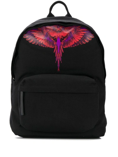 Shop Marcelo Burlon County Of Milan Marcelo Burlon Men's Black Polyester Backpack