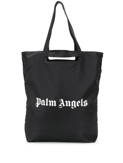 Shop Palm Angels Men's Black Polyamide Tote