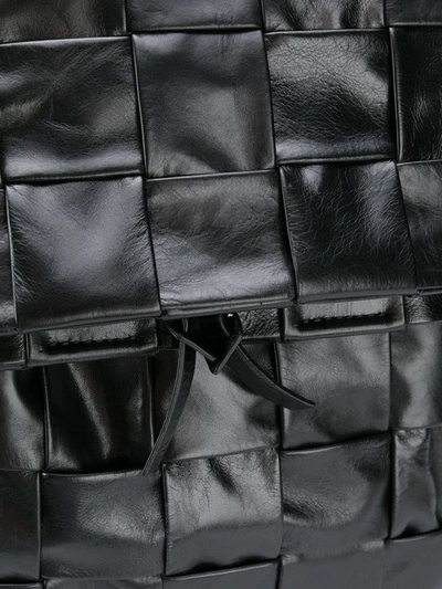 Shop Bottega Veneta Men's Black Leather Backpack