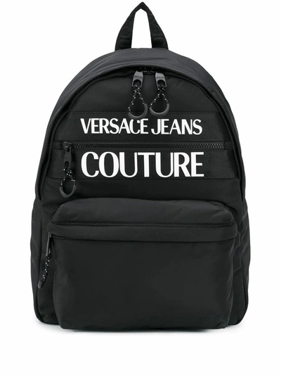 Shop Versace Jeans Men's Black Polyester Backpack