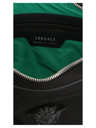 Shop Versace Men's Black Polyamide Messenger Bag