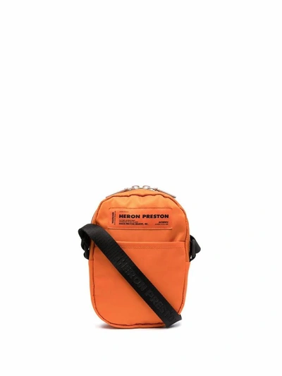 Shop Heron Preston Men's Orange Polyester Shoulder Bag