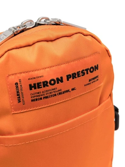 Shop Heron Preston Men's Orange Polyester Shoulder Bag