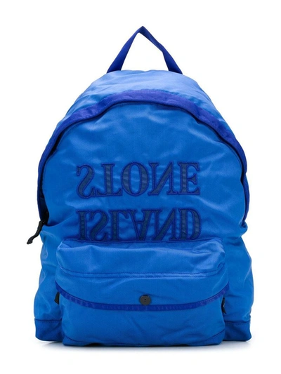 Shop Stone Island Men's Blue Polyester Backpack
