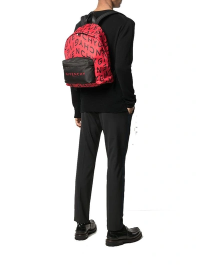 Shop Givenchy Men's Red Polyester Backpack