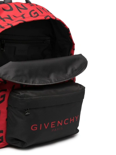 Shop Givenchy Men's Red Polyester Backpack