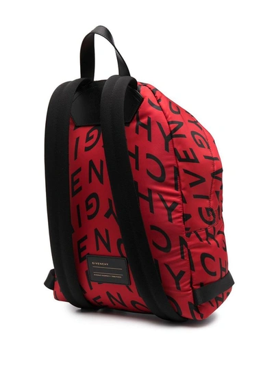 Shop Givenchy Men's Red Polyester Backpack