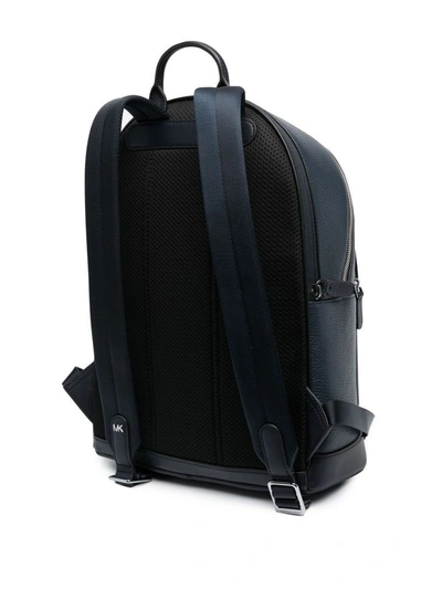 Shop Michael Kors Men's Blue Leather Backpack