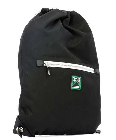 Shop Prada Men's Black Fabric Backpack